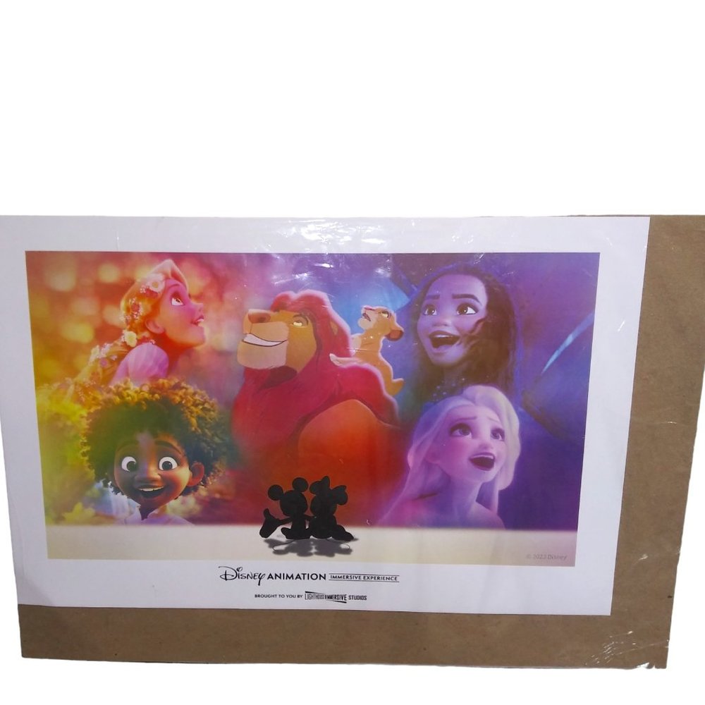 Disney Animation Immersive Experience Poster Print  ENCANTO LION KING MOANA NEW
